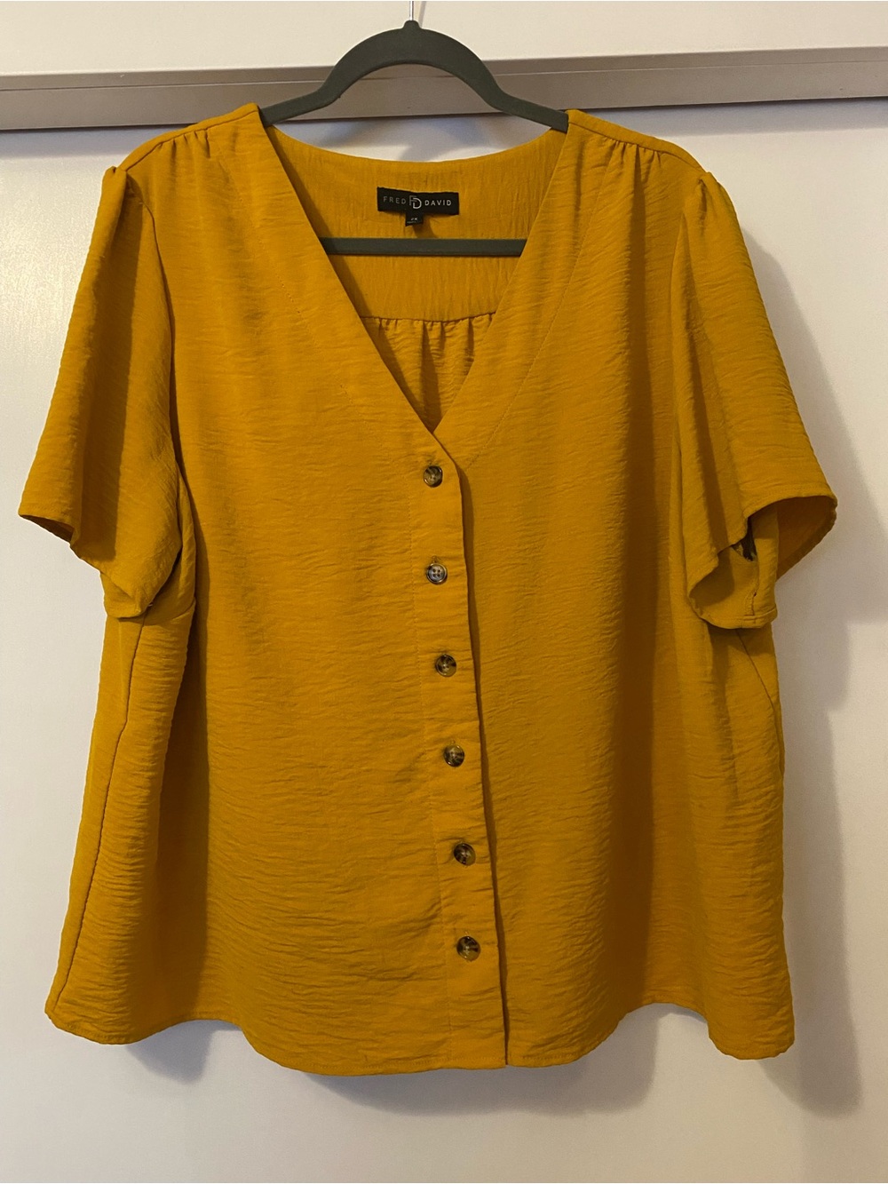Mustard yellow vintage style blouse plus size